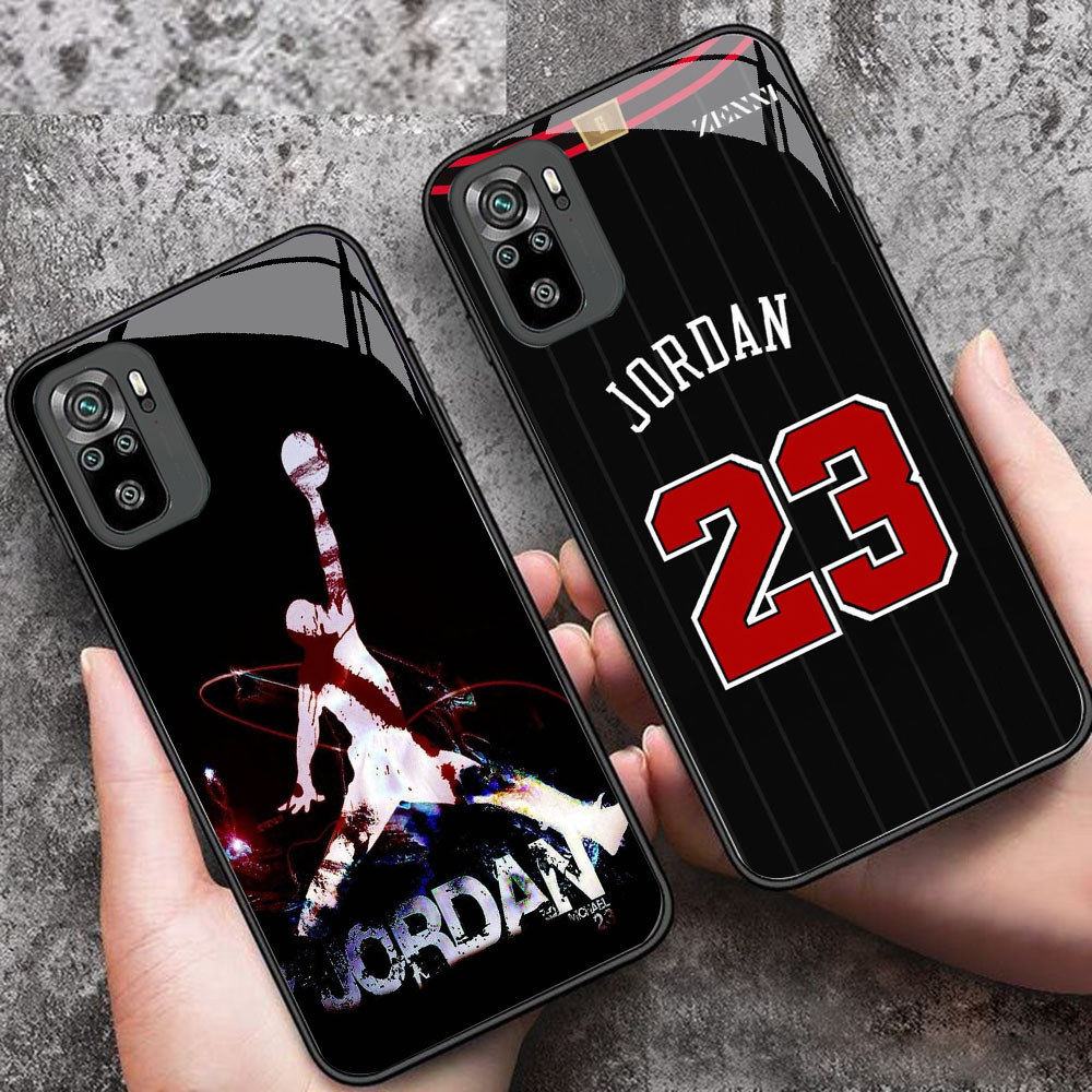 YS-72 Michael Jordan NBA HD Glass Casing สําหรับ Xiaomi Redmi Note 10 10S 10T 11 SE 11S Poco M3 M4 M