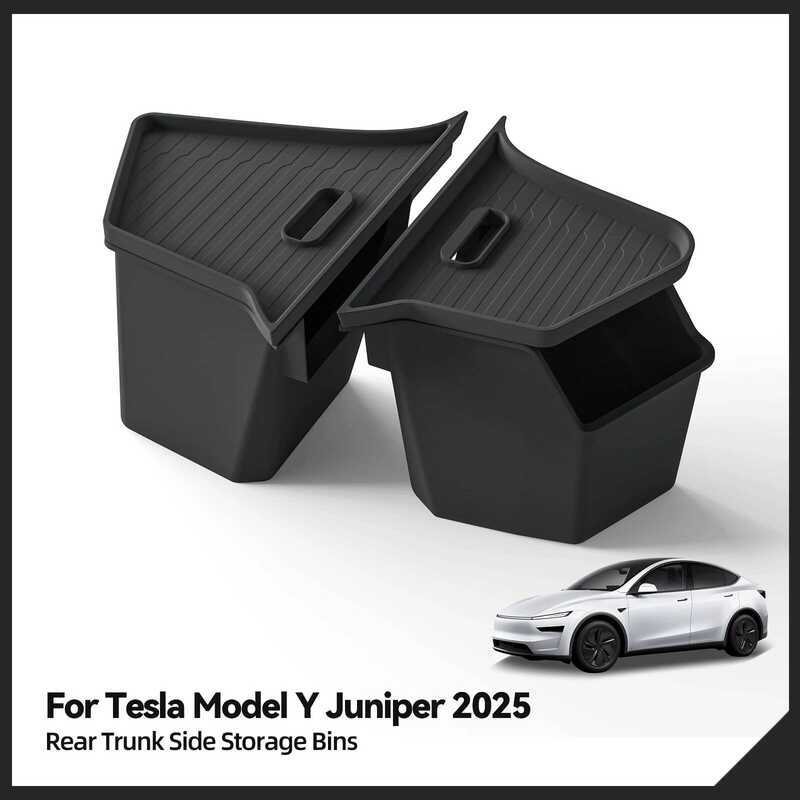SMABEE สําหรับ Tesla รุ่น Y 2025 Juniper ด้านหลัง Trunk กล่องจัดระเบียบ Ti Storage Case รถอุปกรณ์เสร
