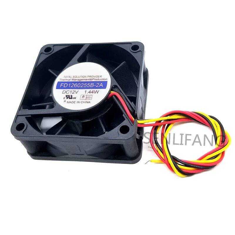 Y.S.TECH คูลเลอร์ใหม่สำหรับ FD1260255B 2A DC12V 1.44W 3 สาย 6025 60X60X25MM พัดลมระบายความร้อน