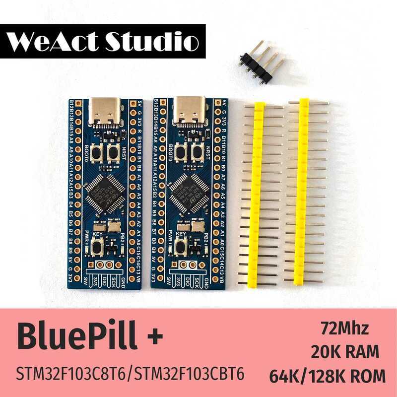 WeAct บอร์ดพัฒนาระบบขั้นต่ำ STM32F103C8T6 STM32F103CBT6 STM32F103 STM32F1 Bluepill Plus ARM STM32