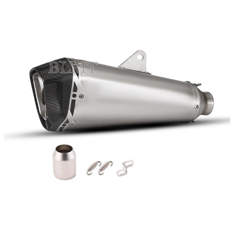 51mm Universal Motorcycle Exhaust Muffler Pipe Escape moto for kawasaki er6n R3 MT03 Z400 Z800 R1 c