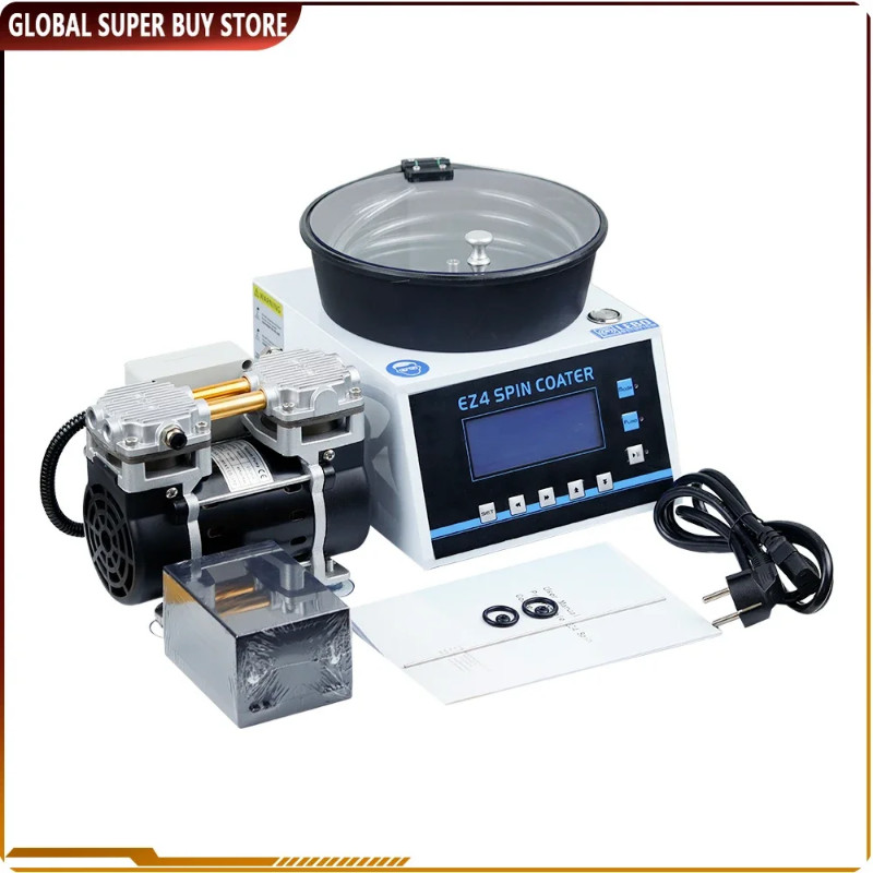 320W Lab Programmable Compact Spin Coater Machine Spin Processor EZ4 Including Oil-Free Vacuum Pump