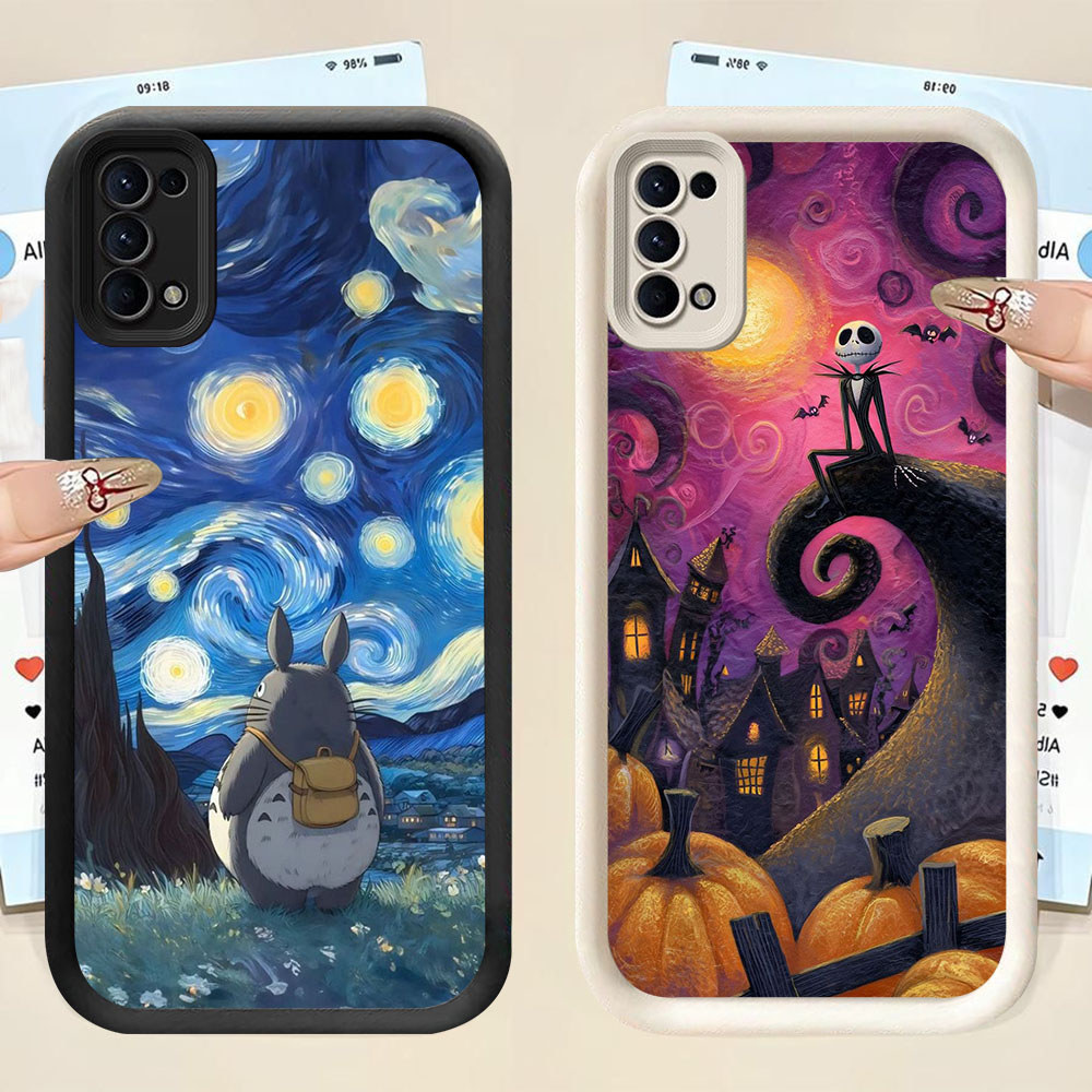 YS-98 Van Gogh ปลอกกันกระแทกสําหรับOPPO A5 A5i Reno 4 5 6 ค้นหาX3 Lite Realme C65 Narzo N53 N63