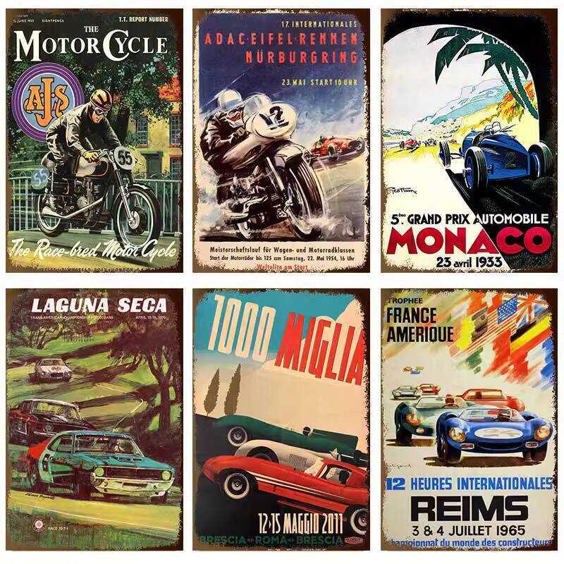 สติกเกอร์ตกแต่ง ภาพวาดย้อนยุคแบบดีบุก TL4