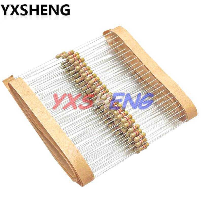 ตัวต้านทานฟิล์มคาร์บอนใหม่ 100ชิ้น 1/4W 5% 0R-10M 0R 10R 22R 47R 100R 220R 470R 1K 3.3K 10K 47K 100K