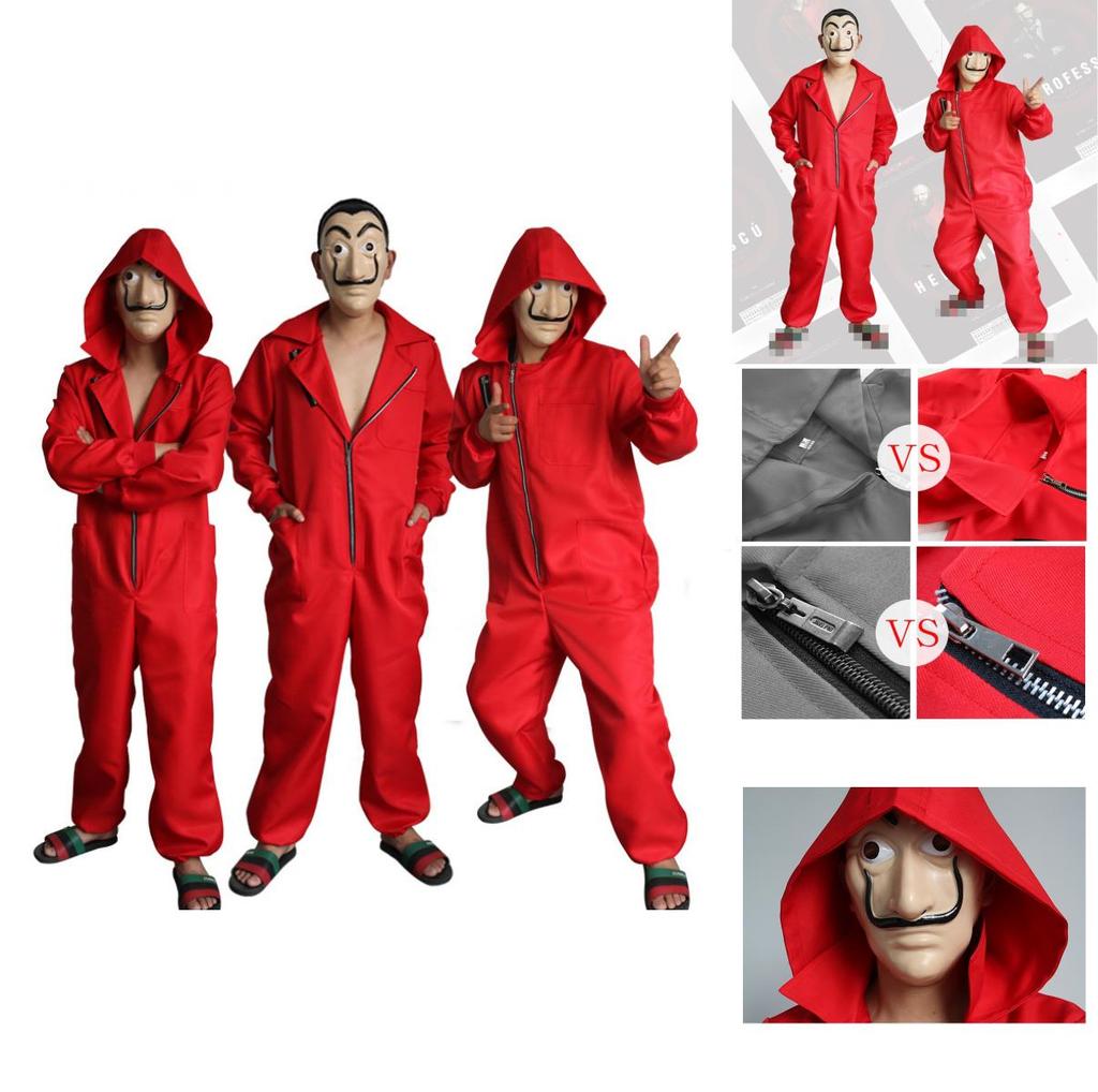 Dali Salvador Money Heist Jumpsuit สำหรับผู้ใหญ่ มีให้เลือกหลายไซส์