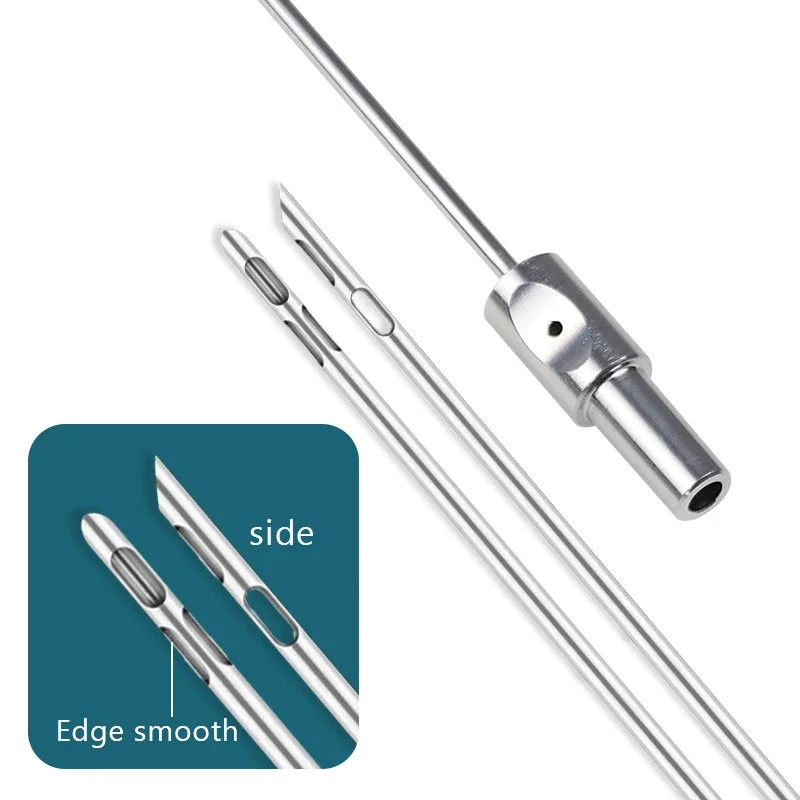 1pcs Liposuction Needle In-line Handle Slope Incision Cannula for Fat Transfer Liposuction Surgical