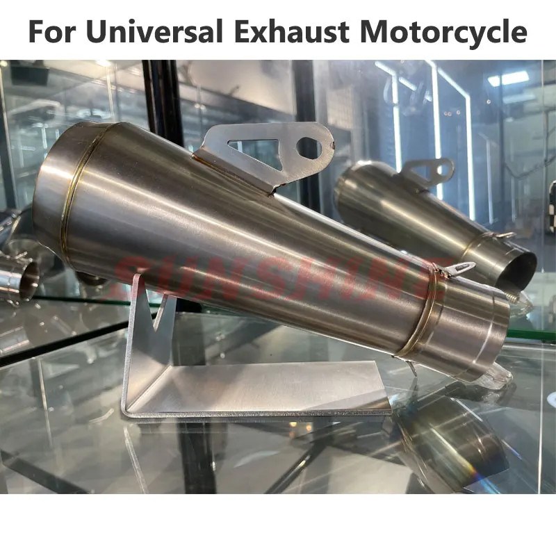 Universal Exhaust Motorcycle Tip Motorcross Muffler Escape Moto Racing Pitbike Stainless Steel Pipe