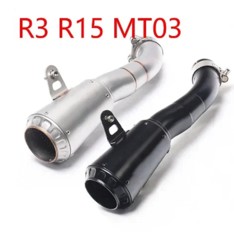 For YAMAHA YZF R3 R15 MT03 Exhaust Systems Motorcycle Escape Moto Slip on Modified Muffler AK Exhau