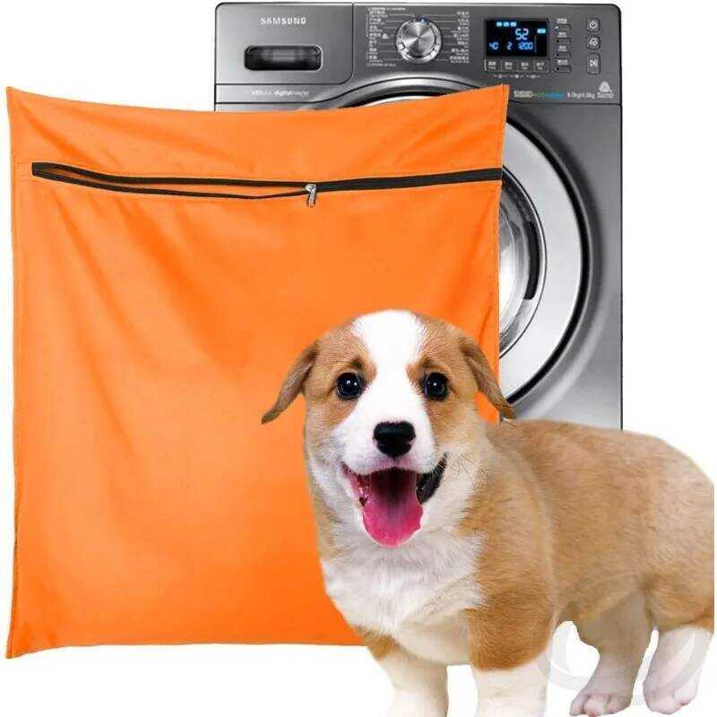 C Large Orange Polyester Pet Laundry Household Washing Hine Hair Filter Toiletry For Dog Cat Horse