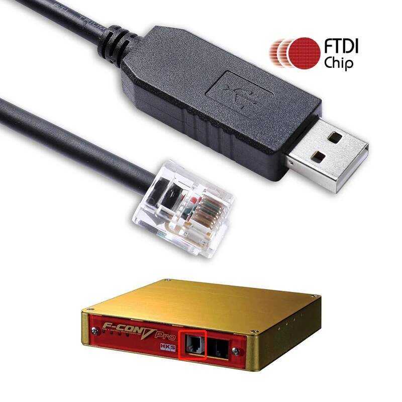 HKS สายเคเบิล F-CON V Pro V3.0/3.1 PC Link Configure FTDI FT231XS USB RS232 Serial to RJ11 6P6C