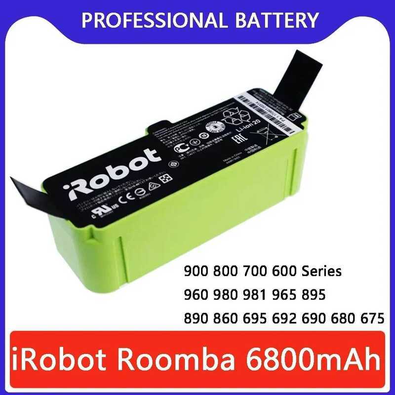 14.4V แบตเตอรี่ลิเธียมไอออน 12800mAh สำหรับ iRobot Roomba Cleaner ซีรีส์ 900 800 700 600 960 980 981