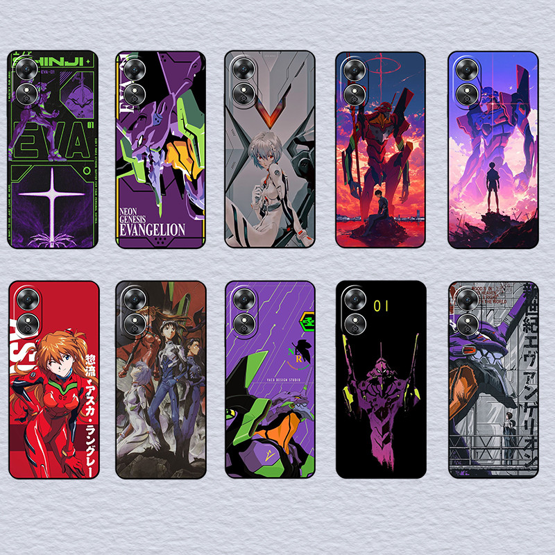 สําหรับRealme C51S C67 C68 C63 C61 P1 หมายเหตุ 50 EVANGELIONนุ่มสีดําTPUเคสโทรศัพท์