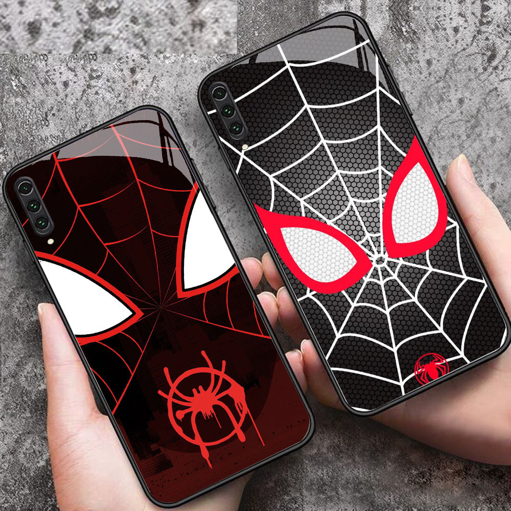 YS-24 Spider-Man LOGO HD Glass Casing สําหรับ Samsung A50 A70S A70 A10 A02 A7 หมายเหตุ 10 Pro Plus