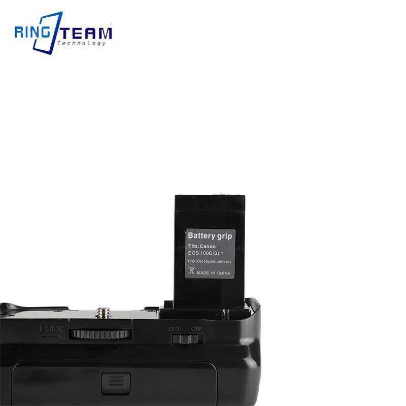 ▥ Bg-100D แบตเตอรี่ Grip 100Dh สำหรับ CANON EOS 100D Rebel Sl1ดิจิตอลกล้องทำงาน Lp-E12แบตเตอรี่