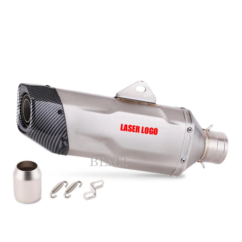 51mm Universal Motorcycle AK Exhaust  Muffler Pipe For Scooter Pit Bike Dirt Motocross For R1 R3 R6