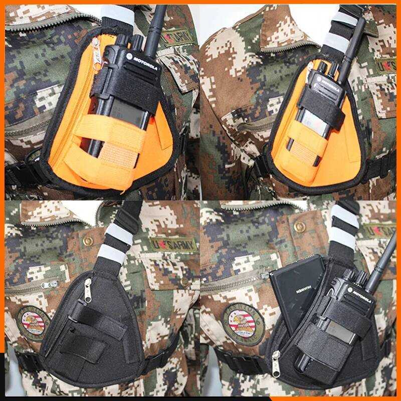 ▥ Walkie Talkie สายรัดไหล่วิทยุ HOLSTER Pack กระเป๋าปรับได้สําหรับ  Uv-5R Uv-17 PRO Quan