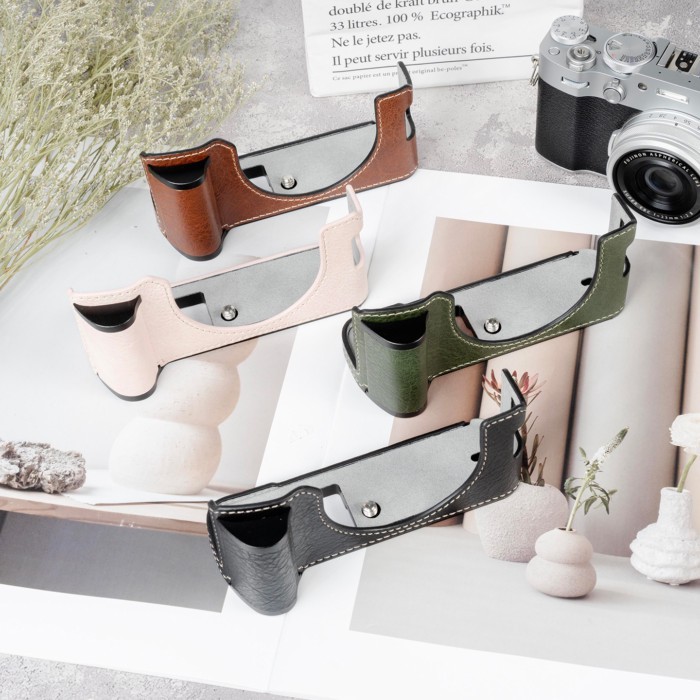 Fuji 100vi Handle Protective Case Fuji xm5xt50 กระเป๋ากล้อง Handle Camera Case Base Case ซองหนังกล้อ