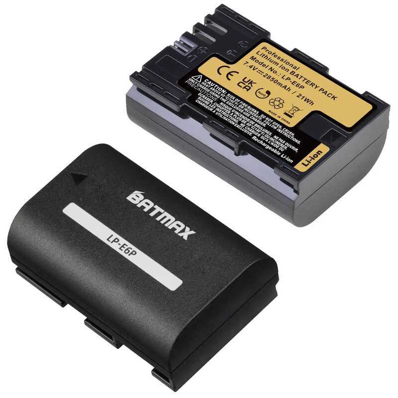 Batmax แบตเตอรี่ LP-E6P 2850mAh LP E6P สำหรับ Canon R5 R6 R7 EOS 5DS R 5D II Mark III 6D 7D 80D 90D