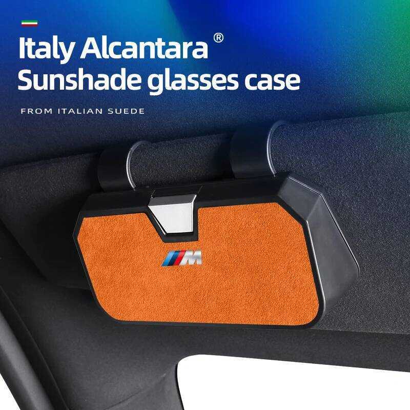 C Car Logo Glasses Case Sun Visor Card Organizer Box For BMW X1 X2 X3 X5 X6 X7 M3 M4 F15 F25 F30 E3