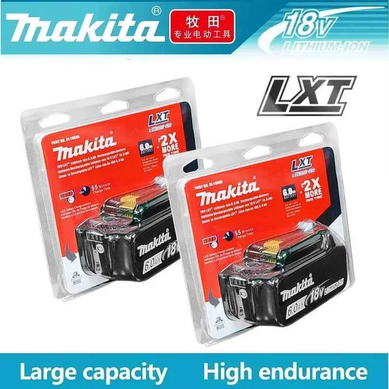 100% แบตเตอรี่ลิเธียมแท้ 6Ah สำหรับ Makita 18V BL1860B BL1840 BL1830B BL1850B BL1850 BL1860 BL1815 1