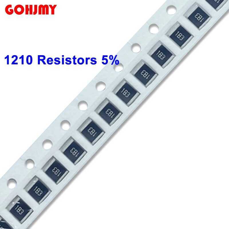 ตัวต้านทาน 100ชิ้น SMD 1210 5% - 0 10 100 220 470 โอห์ม 0R 10R 100R 220R 470R 1K 2.2K 4.7K 10K 100K