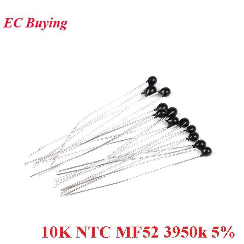 ชิ้น/ล็อต 20 ตัวต้านทานความร้อน NTC Thermistor MF52 MF52AT NTC-MF52AT 10K โอห์ม R B ค่า 3950 103 5%