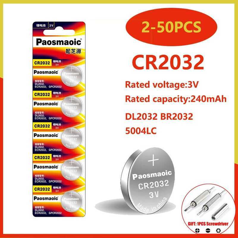 KCR2032 แบตเตอรี่ลิเธียม CR2032 3V ของแท้ 2-50 ชิ้น DL2032 BR2032 5004LC 2032 สำหรับนาฬิกา ของเล่น ก