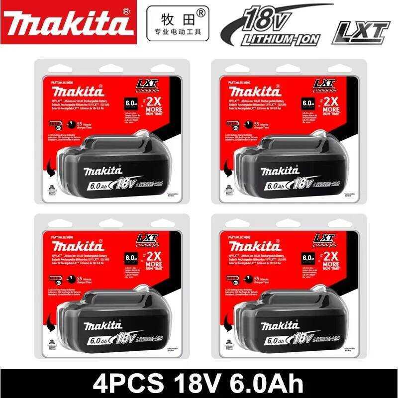 18V แบตเตอรี่เครื่องมือไฟฟ้าแบบชาร์จได้ 6.0Ah สำหรับ Makita BL1830 BL1830B BL1840 BL1840B BL1850 BL1