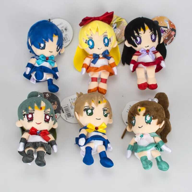 C Sailor Moon Plush Toys Mizuno Ami Meiou Setsuna Hino Rei Doll Keychain Cute Anime Figure Pendant