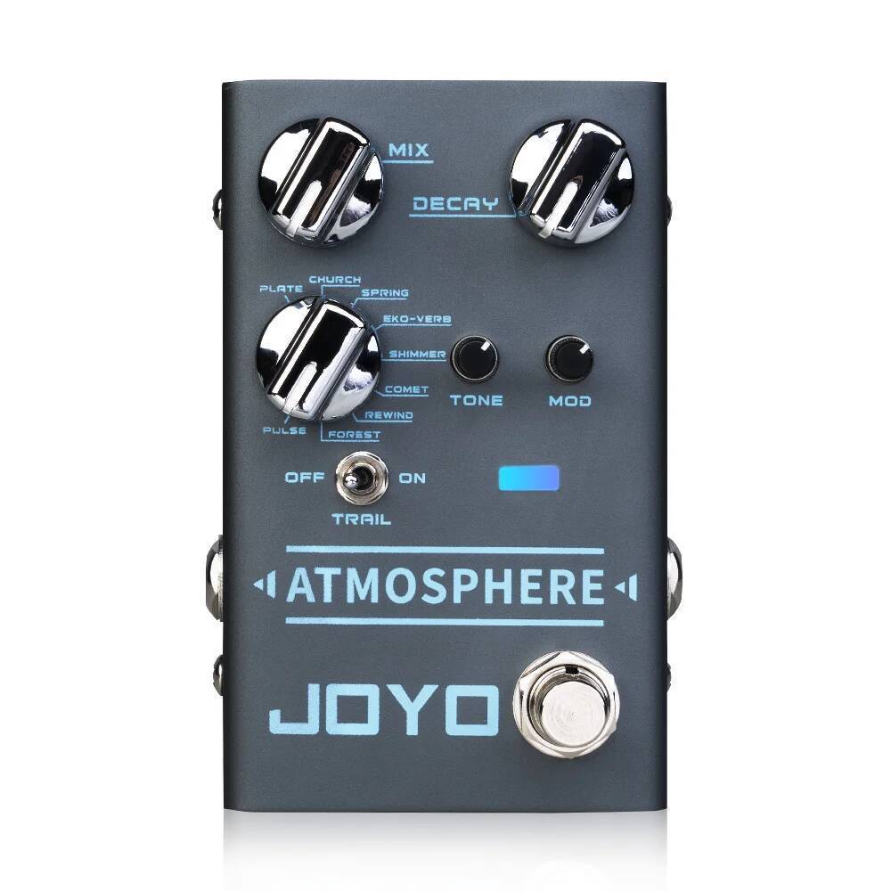 JOYO R-14 ATMOSPHERE ดิจิตอล Reverb เหยียบกีตาร์เบส Effector 9 โหมด Reverb Professional Modulation E
