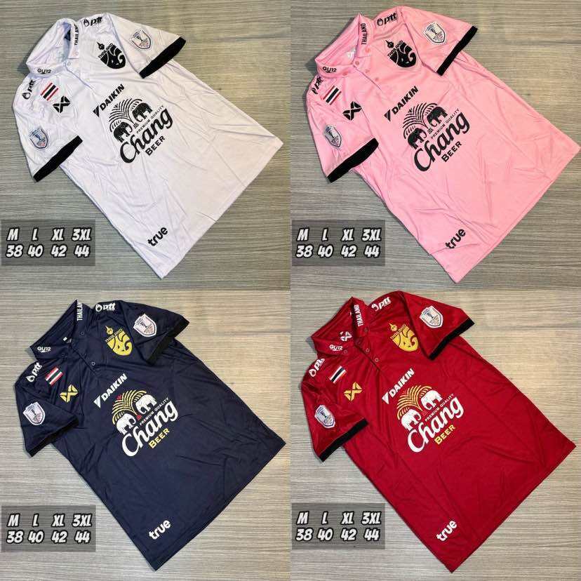 เสื้อโปโล ทีมชาติไทยคอปก ชาย-หญิงใส่ได้ ผ้านิ่มใส่สบาย มีขนาดไซร้ให้เลือก