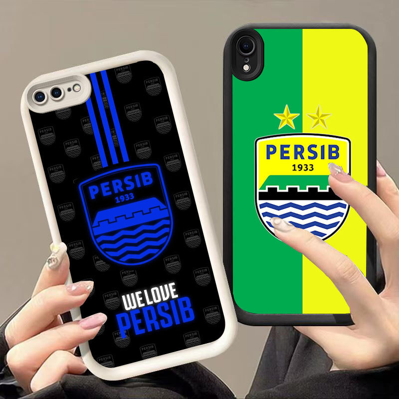HK-29 อินโดนีเซีย PERSIB เคสกันกระแทกสําหรับซิลิโคนสีดําและสีขาว iPhone 8 X XR 7 XS 6 Max Plus