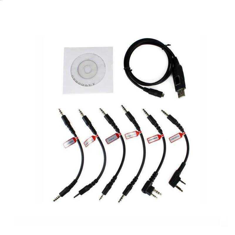 ▥ สายโปรแกรม USB 6อิน1สำหรับ Kenwood Motorola Yaesu ICOM Uv-5R F8hp