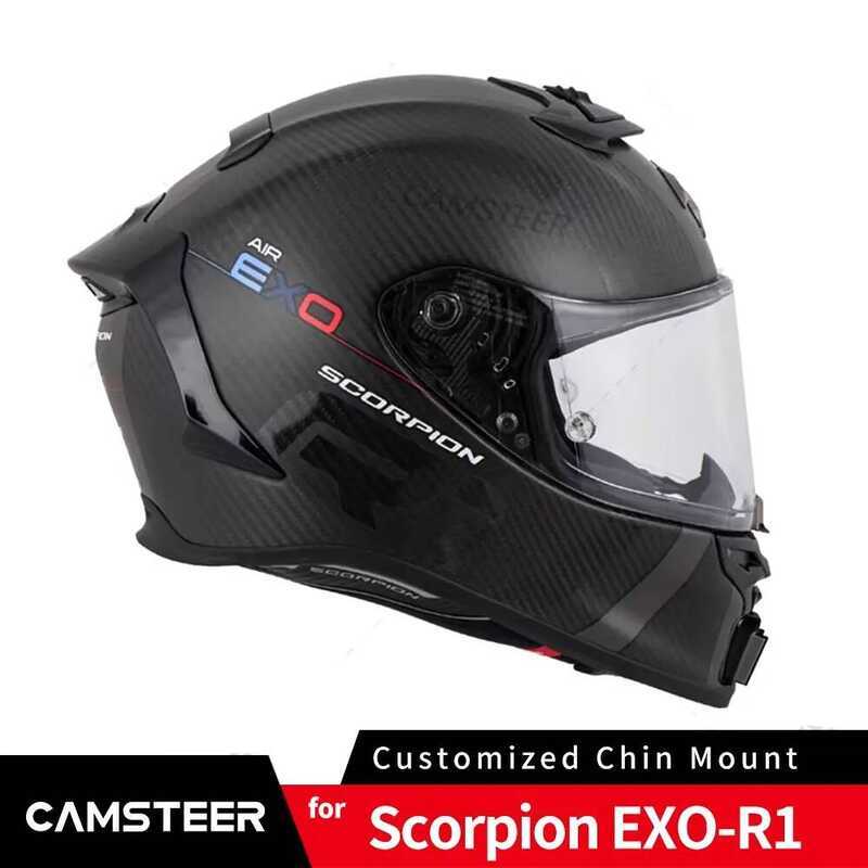 C TUYU Scorpion Exo R1 Custom Aluminium Helmet Chin Mount For Gopro Hero 13 12 11 Insta360 X4 X3 Ac