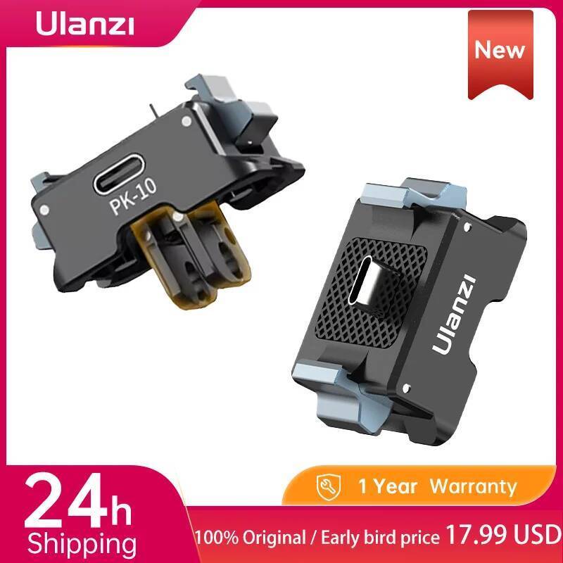 ส่วนลดจํากัดเวลา Ulanzi PK-10 Pocket 3 อะแดปเตอร์ขยายสําหรับ DJI Osmo Pocket 3 พร้อม 1/4 "สกรู Arca-