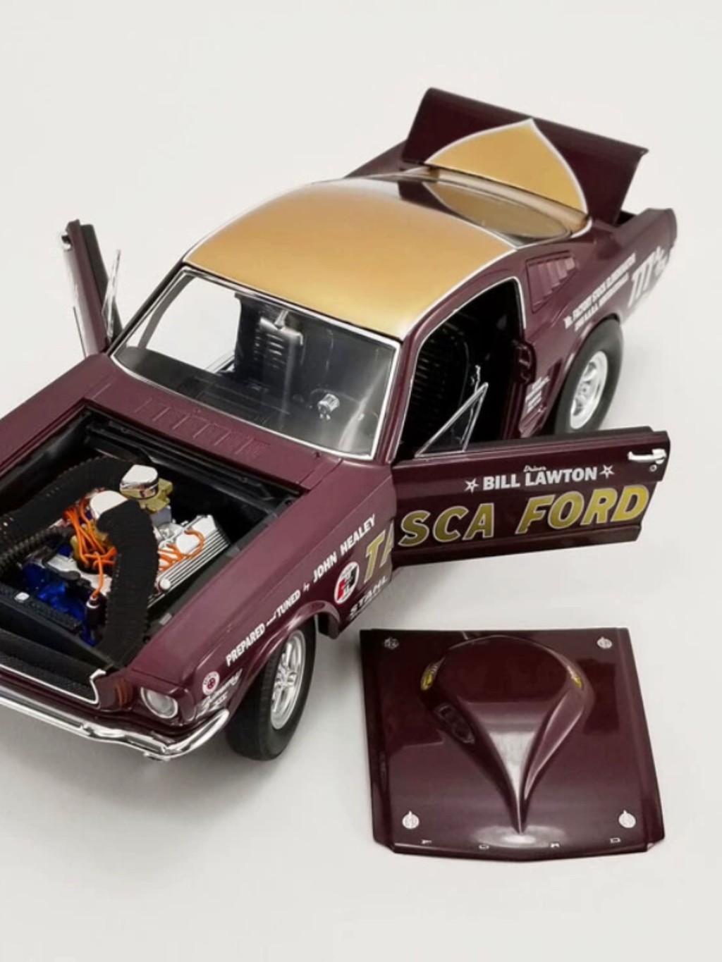ACME 1 18 รถ Ford 965 A FX Mustang Ford Mustang Racing Model ตกแต่ง Out of Print Model