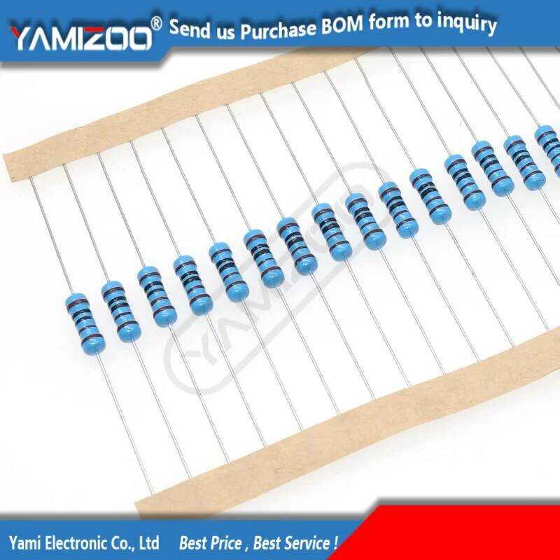 ตัวต้านทานฟิล์มโลหะ 10ชิ้น 1W 0.1R ~ 2.2M 10R 22R 47R 100R 330R 1K 4.7K 10K 22K 47K 100K 330K 470K 1
