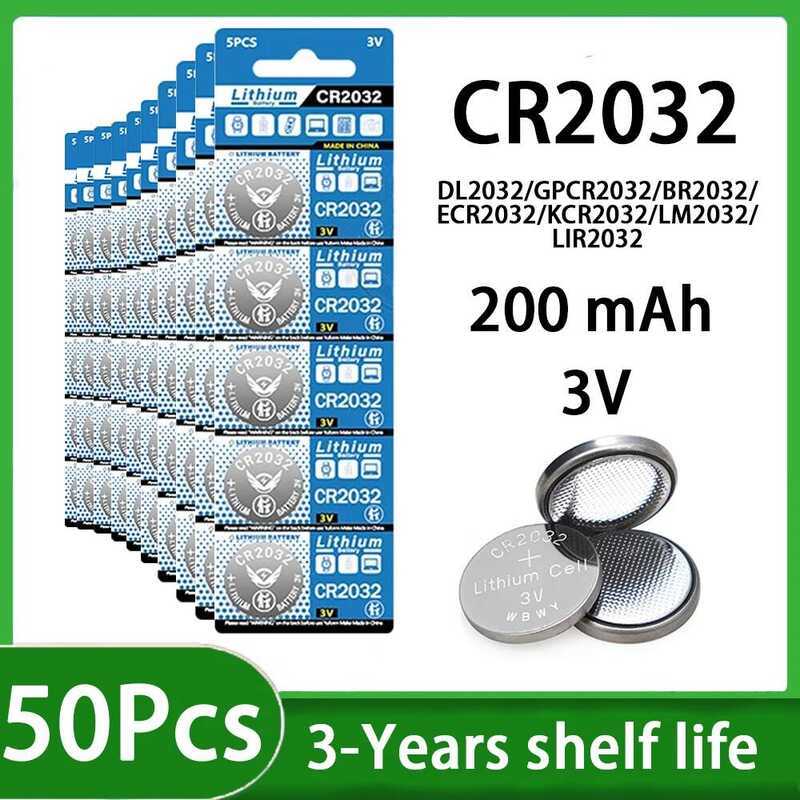 CR2032 แบตเตอรี่ CR 2032 DL2032 BR2032 KCR2032 สำหรับรีโมทรถยนต์ ของเล่น เซลล์เหรียญ อิเล็กทรอนิกส์
