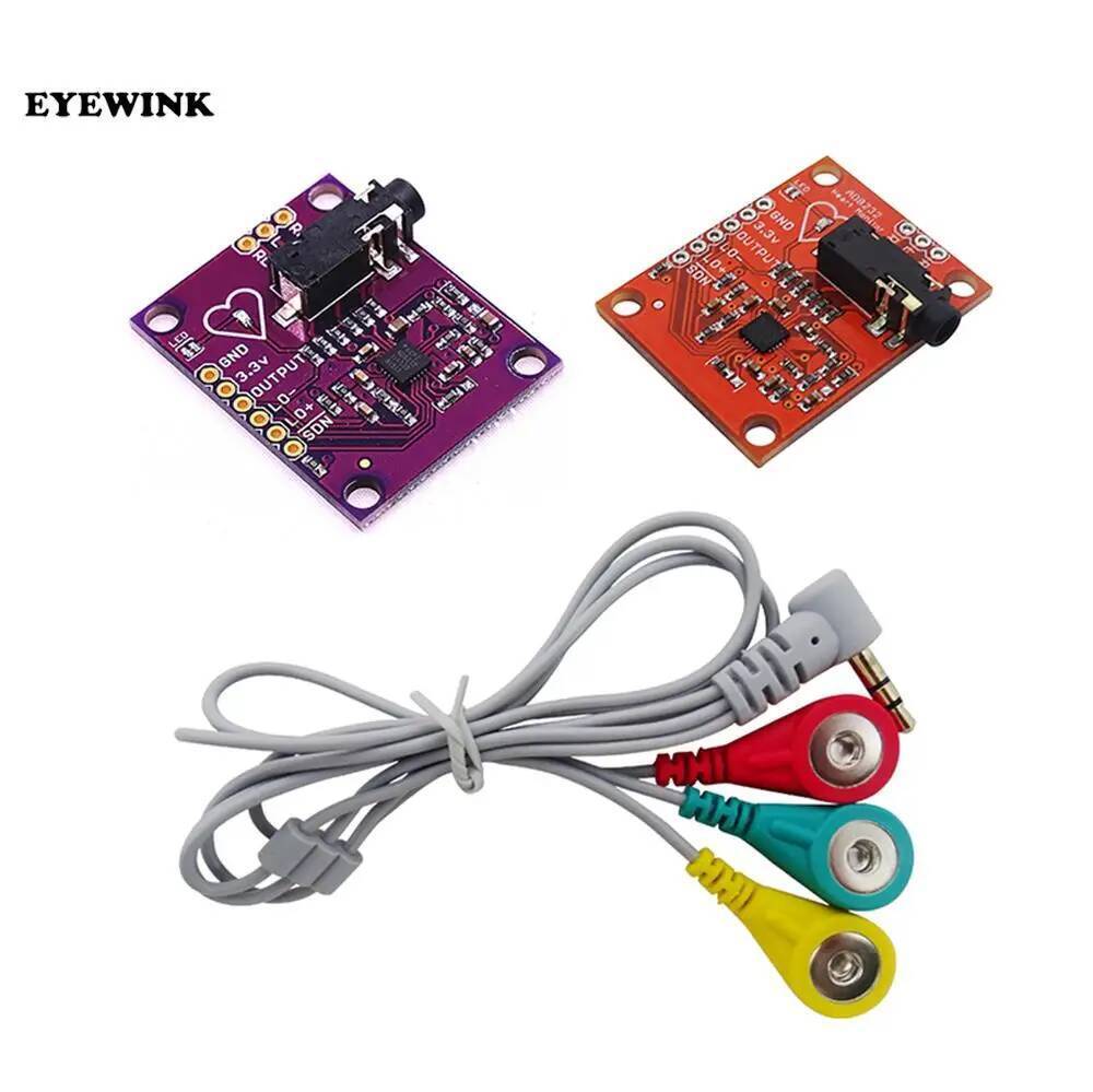 AD8232 Ecg วัดสรีรวิทยา Ecg การวัดทางสรีรวิทยา Heart Pulse Ecg Monitor Sensor Module