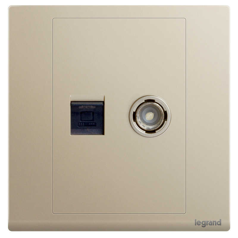 Rogerang legrand Switch Socket Langchun S Milan Gold เครือข่ายคอมพิวเตอร์ Plus TV Plug-In Type 86 แผ