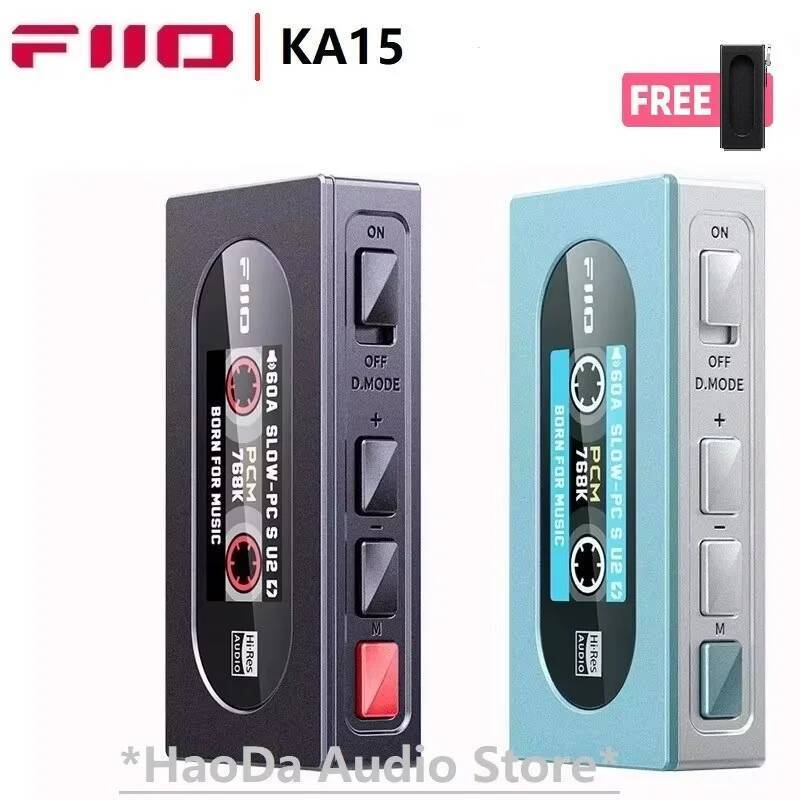 FIIO KA15 USB C อะแดปเตอร์เสียง Type-C ถึง 3.5 มม.4.4 มม.USB Dongle HiFi DAC เครื่องขยายเสียงถอดรหัส