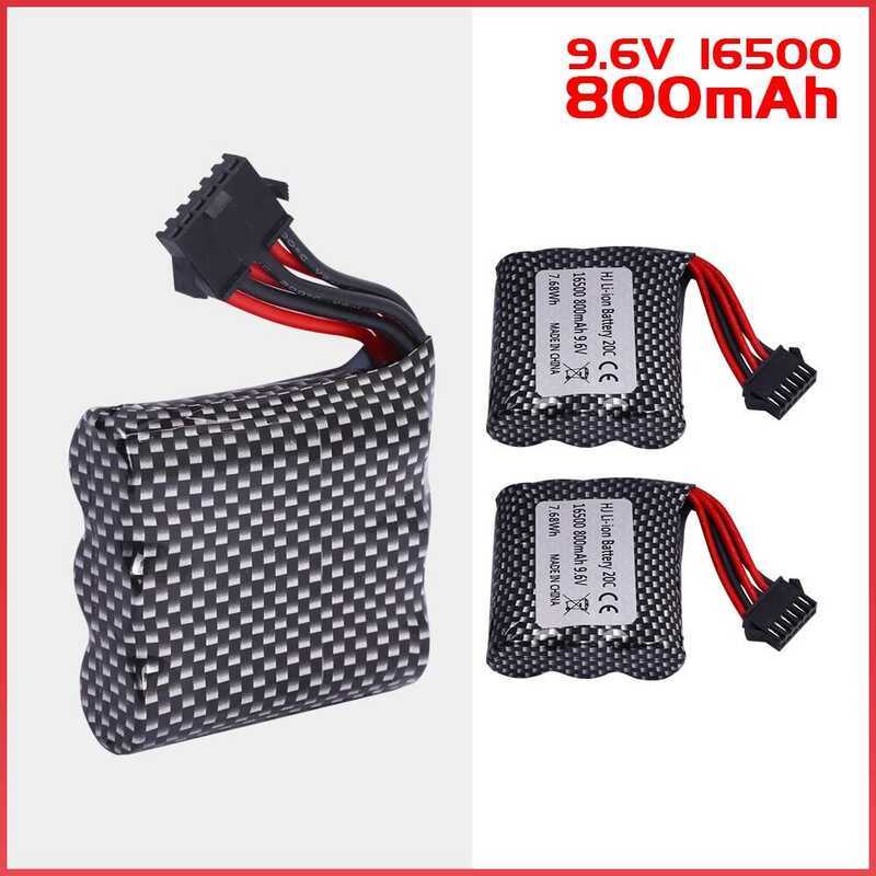 9.6V แบตเตอรี่ลิเธียมไอออน 800mAh SM-6P ปลั๊ก 16500 สำหรับ XINLEHONG XLH S911 S912 9115 9116 รถบรรทุ