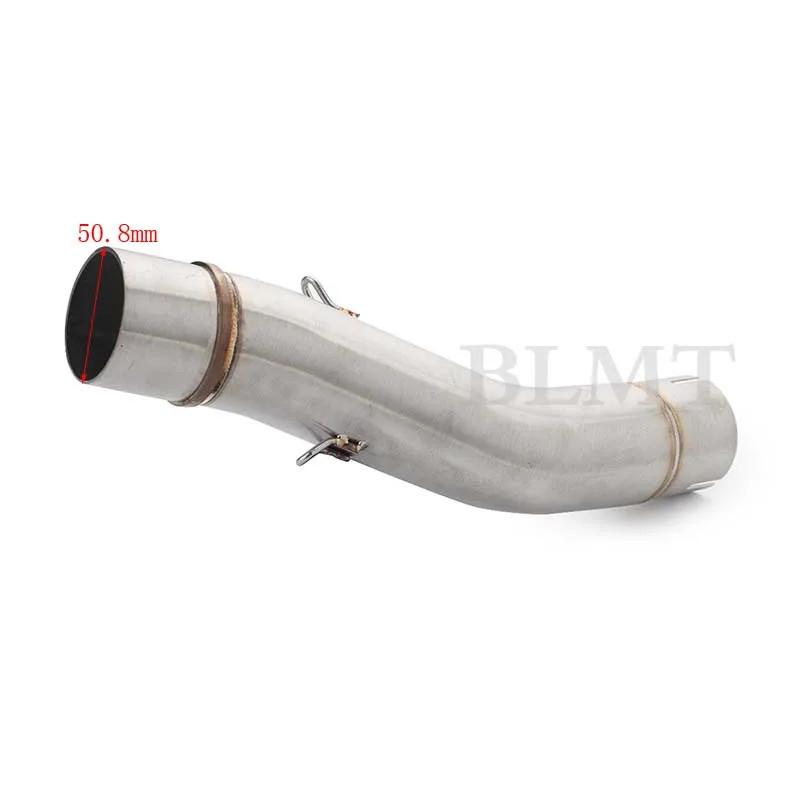 For Ducati Scrambler 400 800 Stainless Steel Motorcycle Exhaust Muffler Pipe Mid Tube Front Link Pi
