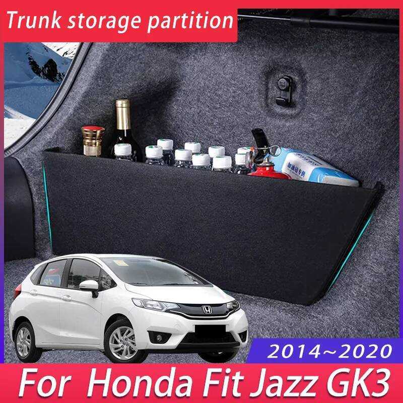 สําหรับ Honda Fit Jazz GK3 2014 ~ 2020 2015 2016 2017 รถ Trunk Partition Multi-function กล่องเก็บ Au