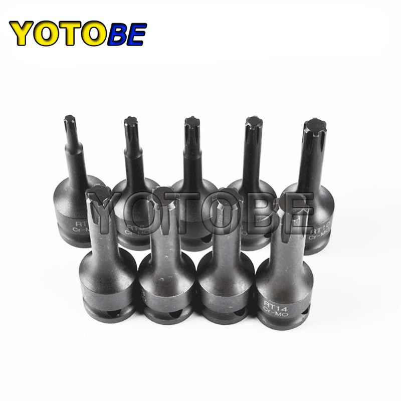 1PC  1/2" Inch Drive IMPACT RIBE SOCKET BIT SET R5 R6 R7 R8 R10 R11 R12 R13 R14 78mm Length