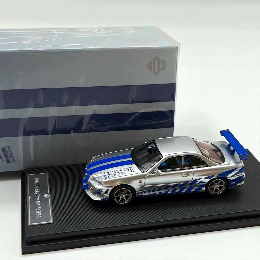 KOD1: 64 Nissan Skyline Skyline GTR R34 จําลองรถตกแต่งคอลเลกชันของขวัญ