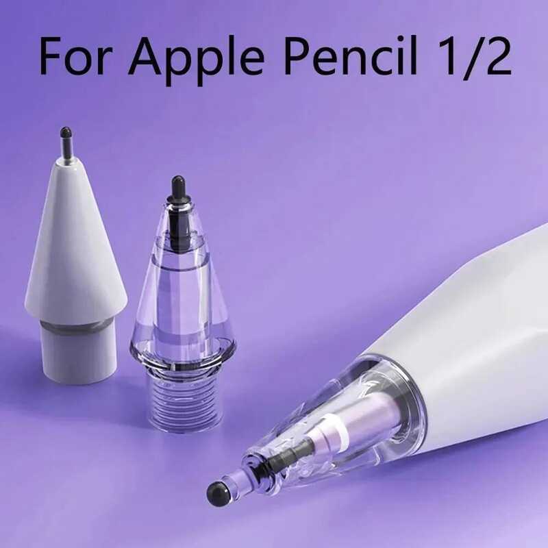 Apple หัวปากกาเปลี่ยนสำหรับ Pro 1/2 Gen Crystal Dia 4B 2B HB สำหรับ iPad Pencil 2 1 หัวปากกาสไตลัสป้