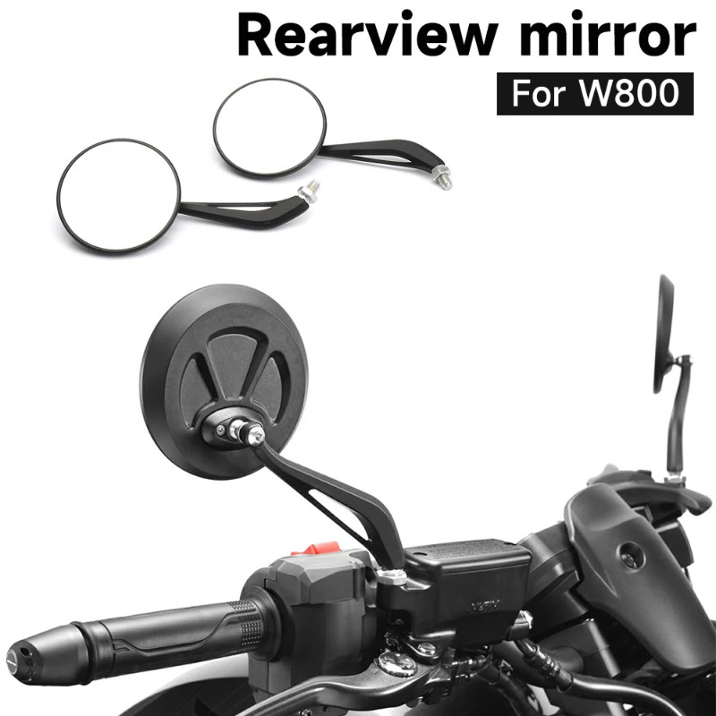 Motorcycle Side Rearview Mirror Rear View Mirror For Kawasaki W 800 W800 w800 Clear/Blue lenses Kit