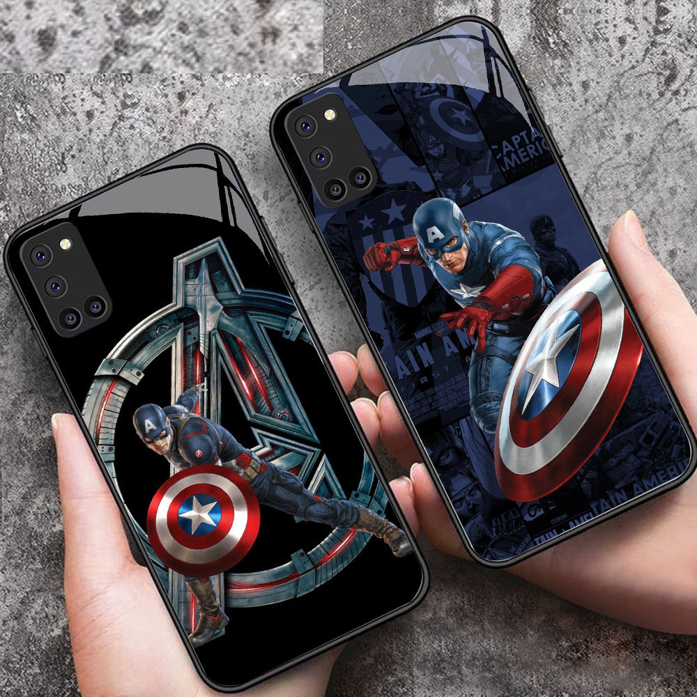 YS-42 กัปตันอเมริกา HD แก้วสําหรับ OPPO A92 A72 A94 A52 F19 Reno 5 5F Lite Pro